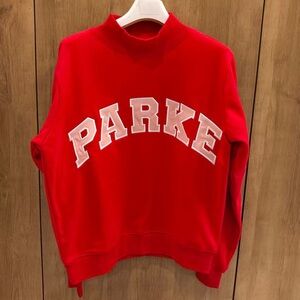 PARKE Red Women's Mockneck Sweatshirt